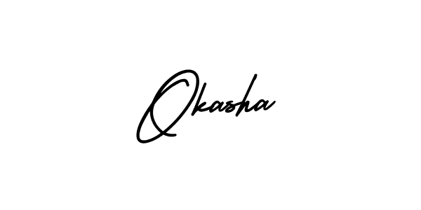 It looks lik you need a new signature style for name Okasha. Design unique handwritten (AmerikaSignatureDemo-Regular) signature with our free signature maker in just a few clicks. Okasha signature style 3 images and pictures png