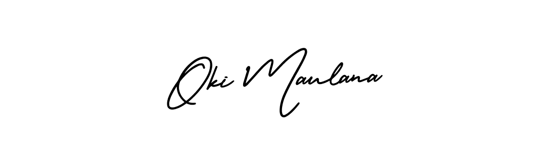 Design your own signature with our free online signature maker. With this signature software, you can create a handwritten (AmerikaSignatureDemo-Regular) signature for name Oki Maulana. Oki Maulana signature style 3 images and pictures png