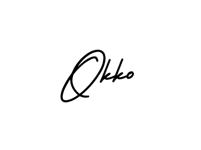 How to make Okko signature? AmerikaSignatureDemo-Regular is a professional autograph style. Create handwritten signature for Okko name. Okko signature style 3 images and pictures png