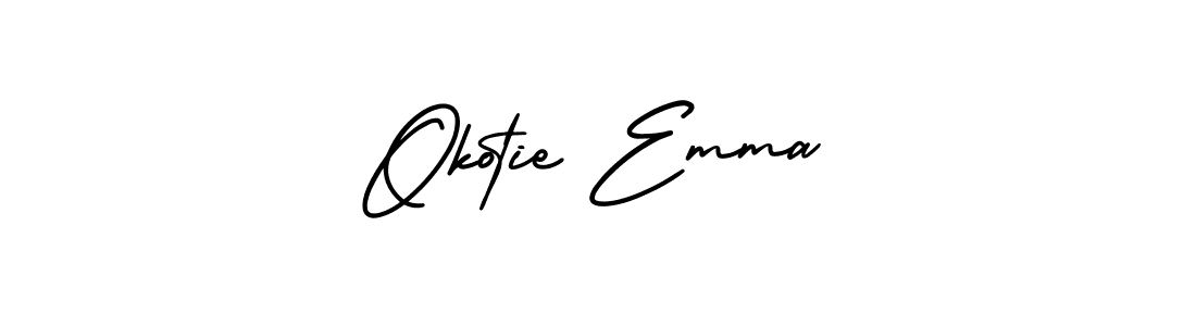 Make a beautiful signature design for name Okotie Emma. With this signature (AmerikaSignatureDemo-Regular) style, you can create a handwritten signature for free. Okotie Emma signature style 3 images and pictures png