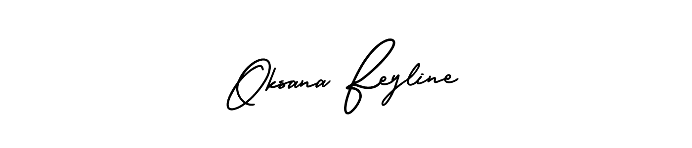 Create a beautiful signature design for name Oksana Feyline. With this signature (AmerikaSignatureDemo-Regular) fonts, you can make a handwritten signature for free. Oksana Feyline signature style 3 images and pictures png