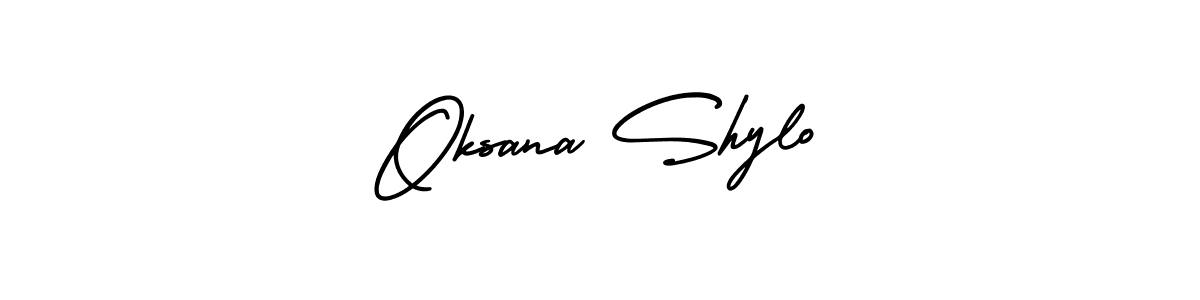 if you are searching for the best signature style for your name Oksana Shylo. so please give up your signature search. here we have designed multiple signature styles  using AmerikaSignatureDemo-Regular. Oksana Shylo signature style 3 images and pictures png