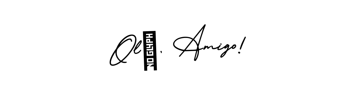 Check out images of Autograph of Olá, Amigo! name. Actor Olá, Amigo! Signature Style. AmerikaSignatureDemo-Regular is a professional sign style online. Olá, Amigo! signature style 3 images and pictures png