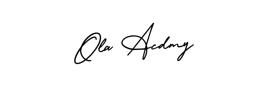 Design your own signature with our free online signature maker. With this signature software, you can create a handwritten (AmerikaSignatureDemo-Regular) signature for name Ola Acdmy. Ola Acdmy signature style 3 images and pictures png