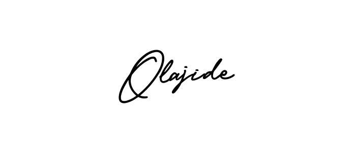 How to make Olajide name signature. Use AmerikaSignatureDemo-Regular style for creating short signs online. This is the latest handwritten sign. Olajide signature style 3 images and pictures png