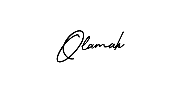 AmerikaSignatureDemo-Regular is a professional signature style that is perfect for those who want to add a touch of class to their signature. It is also a great choice for those who want to make their signature more unique. Get Olamah name to fancy signature for free. Olamah signature style 3 images and pictures png