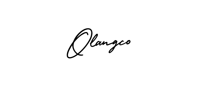 Design your own signature with our free online signature maker. With this signature software, you can create a handwritten (AmerikaSignatureDemo-Regular) signature for name Olangco. Olangco signature style 3 images and pictures png