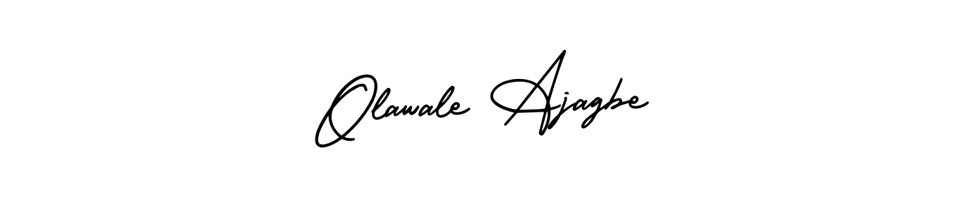 The best way (AmerikaSignatureDemo-Regular) to make a short signature is to pick only two or three words in your name. The name Olawale Ajagbe include a total of six letters. For converting this name. Olawale Ajagbe signature style 3 images and pictures png