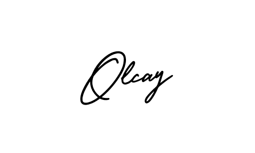 Olcay stylish signature style. Best Handwritten Sign (AmerikaSignatureDemo-Regular) for my name. Handwritten Signature Collection Ideas for my name Olcay. Olcay signature style 3 images and pictures png