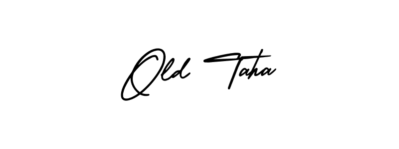 Use a signature maker to create a handwritten signature online. With this signature software, you can design (AmerikaSignatureDemo-Regular) your own signature for name Old Taha. Old Taha signature style 3 images and pictures png