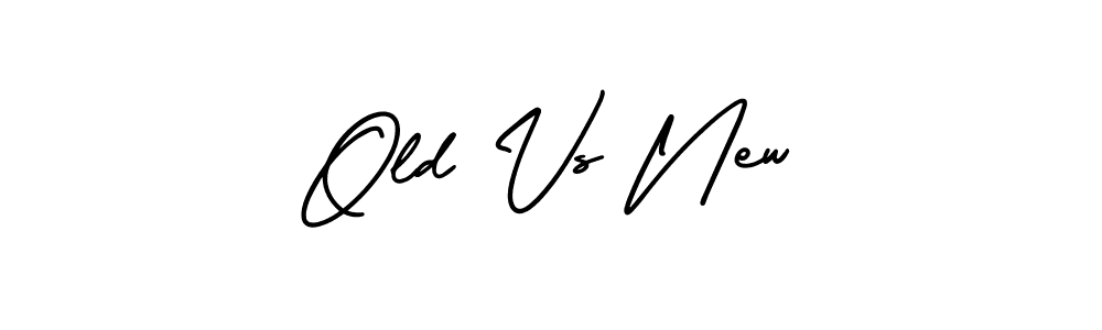 Old Vs New stylish signature style. Best Handwritten Sign (AmerikaSignatureDemo-Regular) for my name. Handwritten Signature Collection Ideas for my name Old Vs New. Old Vs New signature style 3 images and pictures png