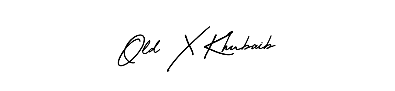 if you are searching for the best signature style for your name Old X Khubaib. so please give up your signature search. here we have designed multiple signature styles  using AmerikaSignatureDemo-Regular. Old X Khubaib signature style 3 images and pictures png