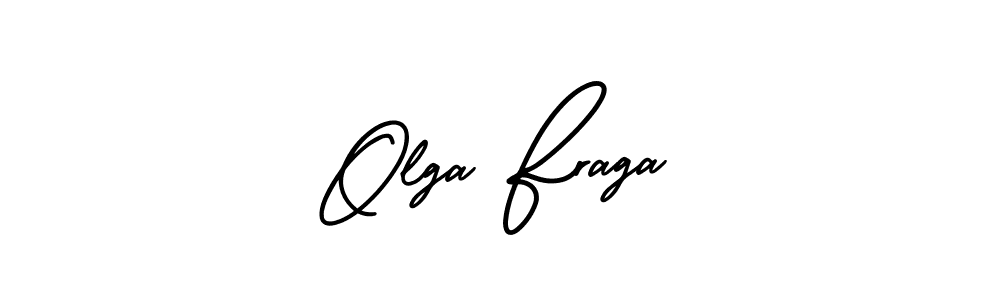 How to make Olga Fraga name signature. Use AmerikaSignatureDemo-Regular style for creating short signs online. This is the latest handwritten sign. Olga Fraga signature style 3 images and pictures png
