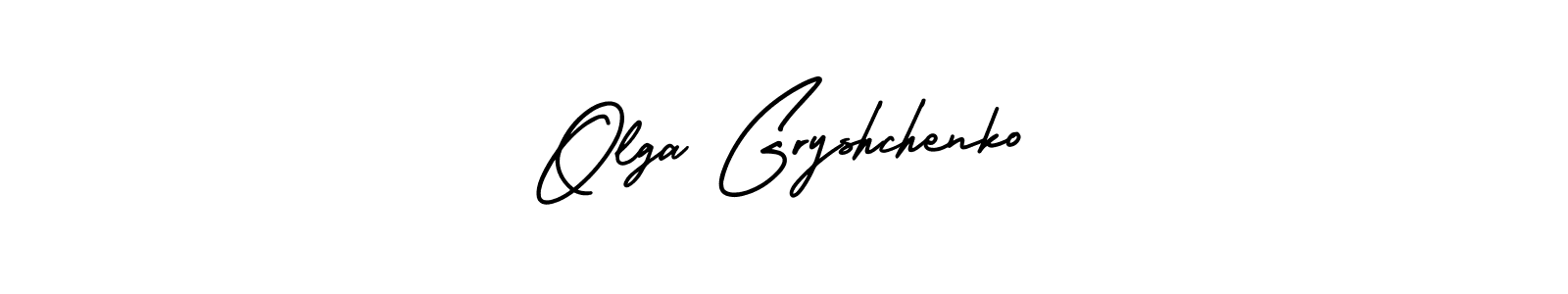 Use a signature maker to create a handwritten signature online. With this signature software, you can design (AmerikaSignatureDemo-Regular) your own signature for name Olga Gryshchenko. Olga Gryshchenko signature style 3 images and pictures png