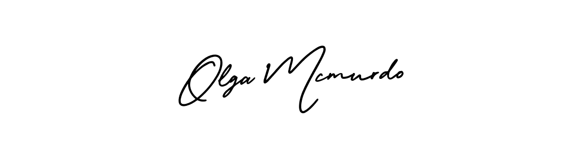 Make a beautiful signature design for name Olga Mcmurdo. With this signature (AmerikaSignatureDemo-Regular) style, you can create a handwritten signature for free. Olga Mcmurdo signature style 3 images and pictures png