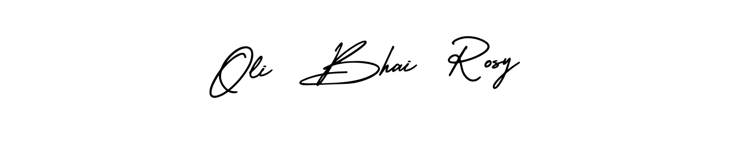 It looks lik you need a new signature style for name Oli  Bhai  Rosy. Design unique handwritten (AmerikaSignatureDemo-Regular) signature with our free signature maker in just a few clicks. Oli  Bhai  Rosy signature style 3 images and pictures png
