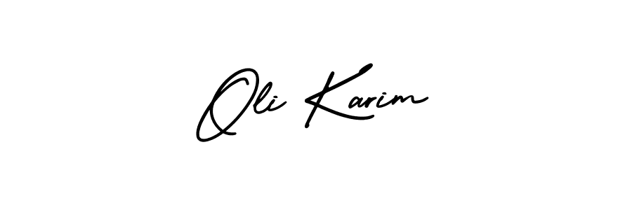 This is the best signature style for the Oli Karim name. Also you like these signature font (AmerikaSignatureDemo-Regular). Mix name signature. Oli Karim signature style 3 images and pictures png