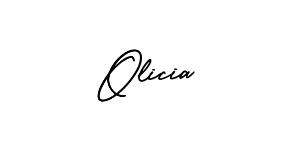 Best and Professional Signature Style for Olicia. AmerikaSignatureDemo-Regular Best Signature Style Collection. Olicia signature style 3 images and pictures png