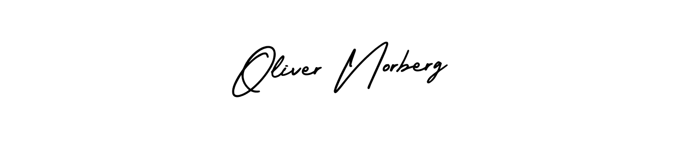 You should practise on your own different ways (AmerikaSignatureDemo-Regular) to write your name (Oliver Norberg) in signature. don't let someone else do it for you. Oliver Norberg signature style 3 images and pictures png