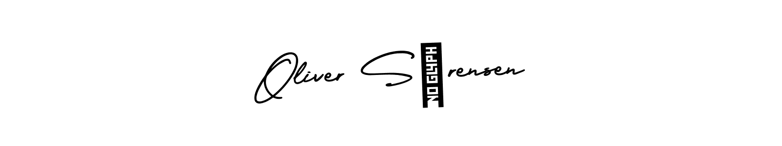Oliver SØrensen stylish signature style. Best Handwritten Sign (AmerikaSignatureDemo-Regular) for my name. Handwritten Signature Collection Ideas for my name Oliver SØrensen. Oliver SØrensen signature style 3 images and pictures png