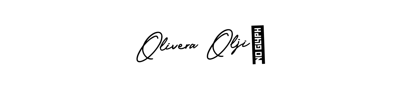 How to make Olivera Oljić name signature. Use AmerikaSignatureDemo-Regular style for creating short signs online. This is the latest handwritten sign. Olivera Oljić signature style 3 images and pictures png