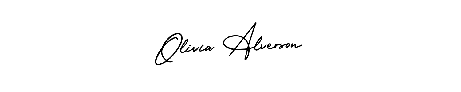 Olivia Alverson stylish signature style. Best Handwritten Sign (AmerikaSignatureDemo-Regular) for my name. Handwritten Signature Collection Ideas for my name Olivia Alverson. Olivia Alverson signature style 3 images and pictures png