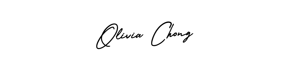 The best way (AmerikaSignatureDemo-Regular) to make a short signature is to pick only two or three words in your name. The name Olivia Chong include a total of six letters. For converting this name. Olivia Chong signature style 3 images and pictures png