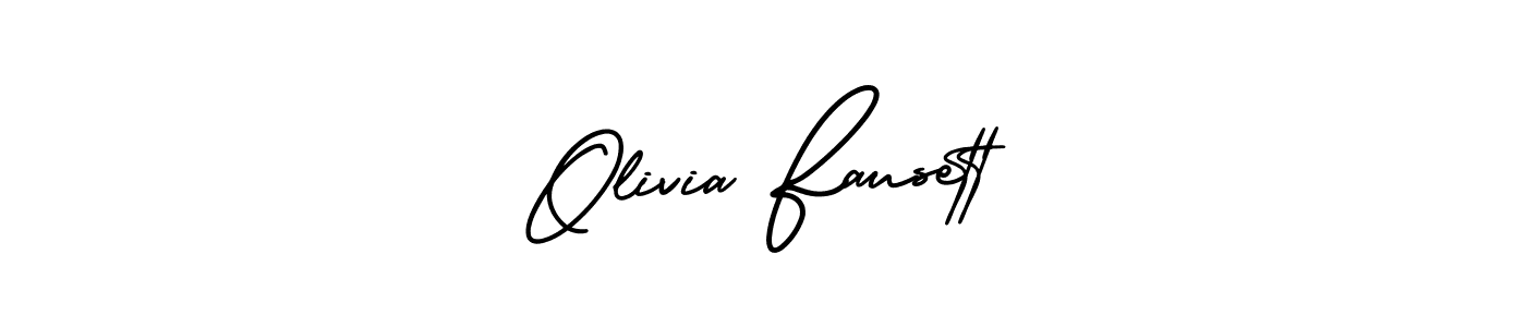 This is the best signature style for the Olivia Fausett name. Also you like these signature font (AmerikaSignatureDemo-Regular). Mix name signature. Olivia Fausett signature style 3 images and pictures png