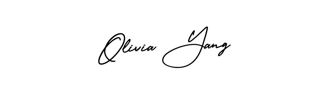 Make a beautiful signature design for name Olivia Yang. With this signature (AmerikaSignatureDemo-Regular) style, you can create a handwritten signature for free. Olivia Yang signature style 3 images and pictures png
