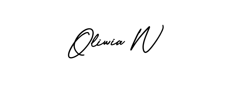 Use a signature maker to create a handwritten signature online. With this signature software, you can design (AmerikaSignatureDemo-Regular) your own signature for name Oliwia W. Oliwia W signature style 3 images and pictures png