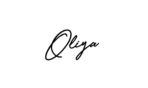 Create a beautiful signature design for name Oliya. With this signature (AmerikaSignatureDemo-Regular) fonts, you can make a handwritten signature for free. Oliya signature style 3 images and pictures png