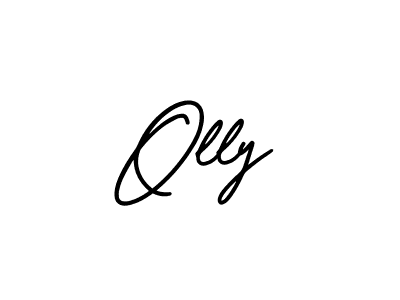 The best way (AmerikaSignatureDemo-Regular) to make a short signature is to pick only two or three words in your name. The name Olly include a total of six letters. For converting this name. Olly signature style 3 images and pictures png