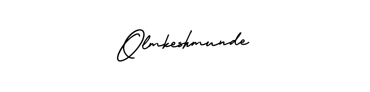 Create a beautiful signature design for name Olmkeshmunde. With this signature (AmerikaSignatureDemo-Regular) fonts, you can make a handwritten signature for free. Olmkeshmunde signature style 3 images and pictures png