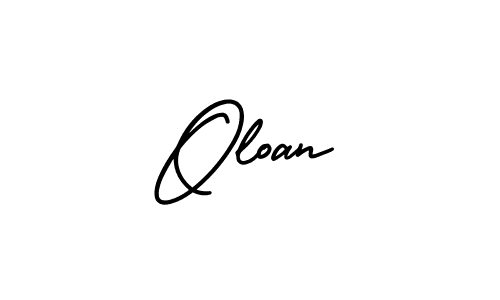 The best way (AmerikaSignatureDemo-Regular) to make a short signature is to pick only two or three words in your name. The name Oloan include a total of six letters. For converting this name. Oloan signature style 3 images and pictures png
