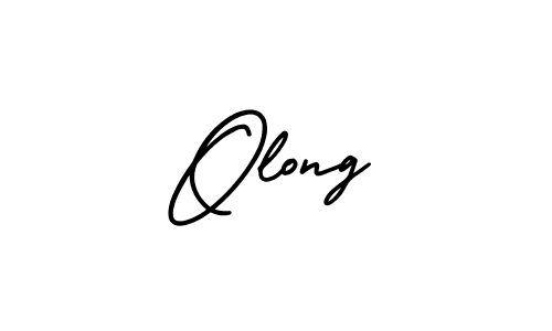 How to make Olong name signature. Use AmerikaSignatureDemo-Regular style for creating short signs online. This is the latest handwritten sign. Olong signature style 3 images and pictures png