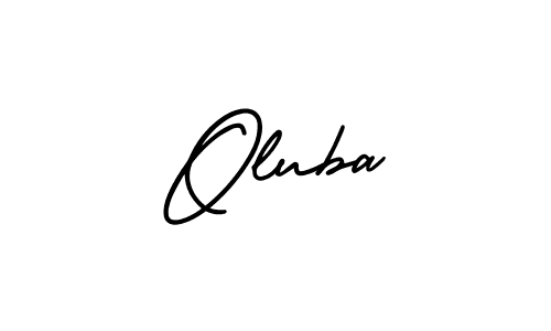 Use a signature maker to create a handwritten signature online. With this signature software, you can design (AmerikaSignatureDemo-Regular) your own signature for name Oluba. Oluba signature style 3 images and pictures png