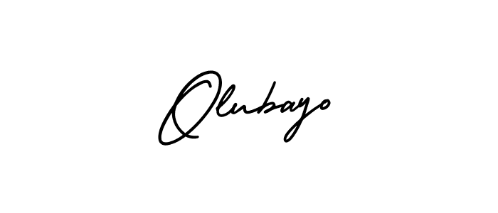 How to make Olubayo name signature. Use AmerikaSignatureDemo-Regular style for creating short signs online. This is the latest handwritten sign. Olubayo signature style 3 images and pictures png