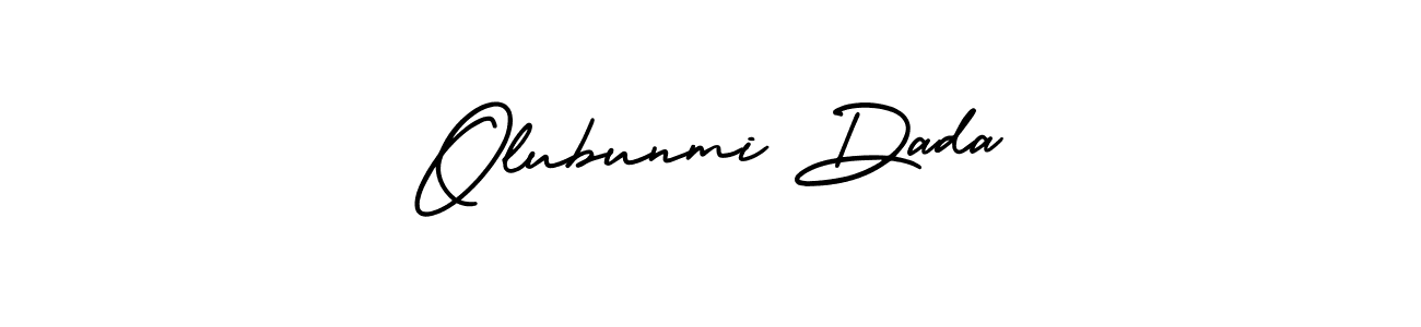 Use a signature maker to create a handwritten signature online. With this signature software, you can design (AmerikaSignatureDemo-Regular) your own signature for name Olubunmi Dada. Olubunmi Dada signature style 3 images and pictures png