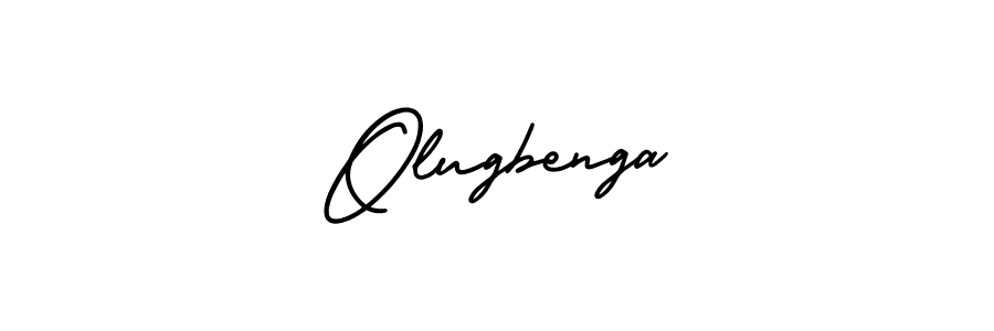 The best way (AmerikaSignatureDemo-Regular) to make a short signature is to pick only two or three words in your name. The name Olugbenga include a total of six letters. For converting this name. Olugbenga signature style 3 images and pictures png