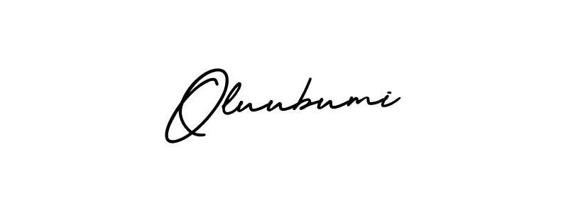 You should practise on your own different ways (AmerikaSignatureDemo-Regular) to write your name (Oluubumi) in signature. don't let someone else do it for you. Oluubumi signature style 3 images and pictures png