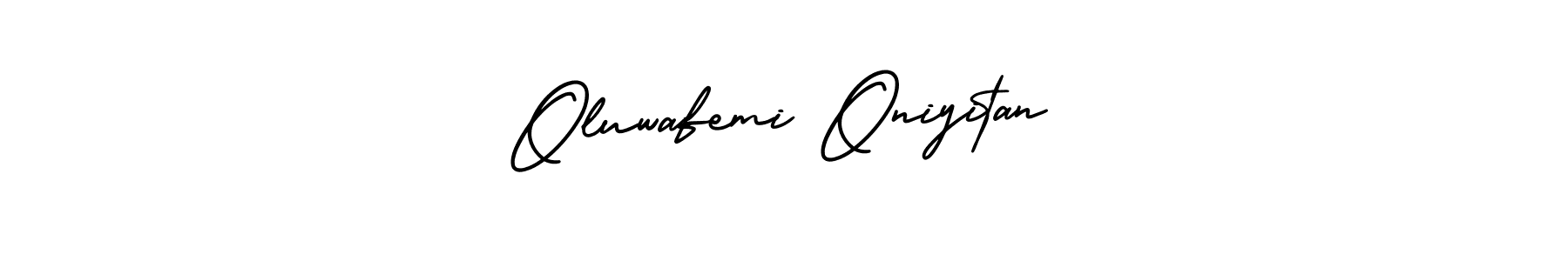 Oluwafemi Oniyitan stylish signature style. Best Handwritten Sign (AmerikaSignatureDemo-Regular) for my name. Handwritten Signature Collection Ideas for my name Oluwafemi Oniyitan. Oluwafemi Oniyitan signature style 3 images and pictures png