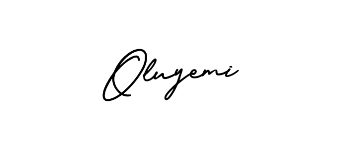 How to make Oluyemi name signature. Use AmerikaSignatureDemo-Regular style for creating short signs online. This is the latest handwritten sign. Oluyemi signature style 3 images and pictures png