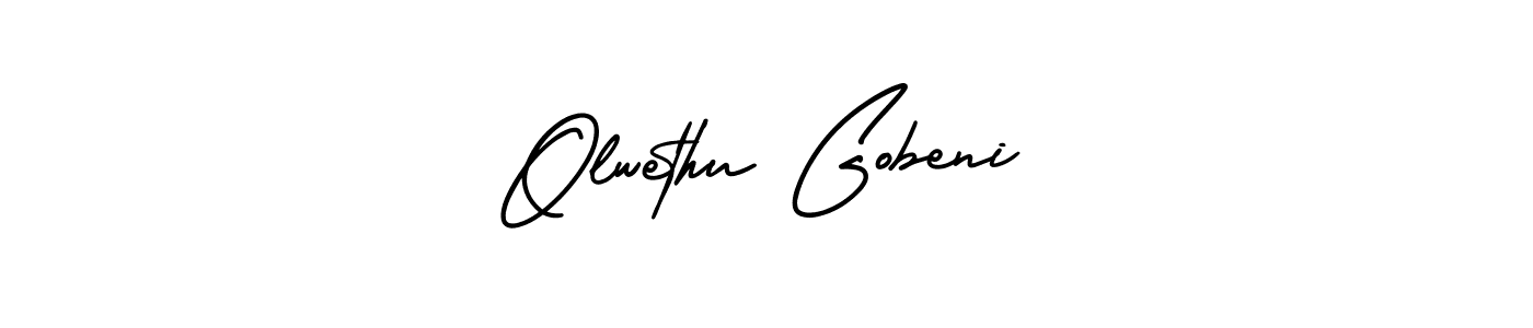 Create a beautiful signature design for name Olwethu Gobeni. With this signature (AmerikaSignatureDemo-Regular) fonts, you can make a handwritten signature for free. Olwethu Gobeni signature style 3 images and pictures png