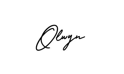 Olwyn stylish signature style. Best Handwritten Sign (AmerikaSignatureDemo-Regular) for my name. Handwritten Signature Collection Ideas for my name Olwyn. Olwyn signature style 3 images and pictures png
