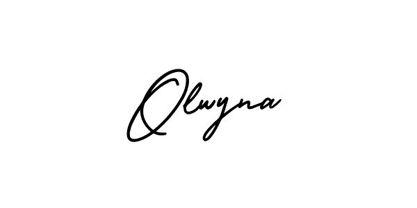 Create a beautiful signature design for name Olwyna. With this signature (AmerikaSignatureDemo-Regular) fonts, you can make a handwritten signature for free. Olwyna signature style 3 images and pictures png