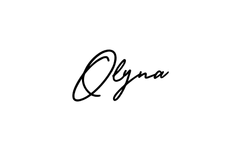 Use a signature maker to create a handwritten signature online. With this signature software, you can design (AmerikaSignatureDemo-Regular) your own signature for name Olyna. Olyna signature style 3 images and pictures png