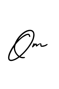 Design your own signature with our free online signature maker. With this signature software, you can create a handwritten (AmerikaSignatureDemo-Regular) signature for name Om. Om signature style 3 images and pictures png