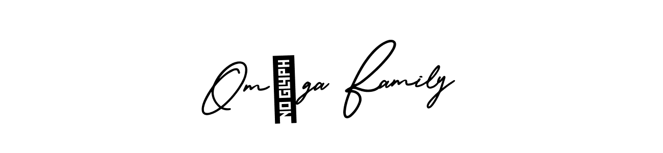 How to make Oméga Family signature? AmerikaSignatureDemo-Regular is a professional autograph style. Create handwritten signature for Oméga Family name. Oméga Family signature style 3 images and pictures png