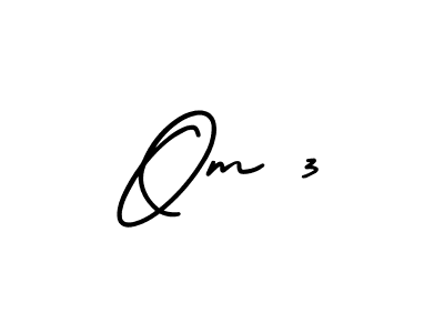 Make a beautiful signature design for name Om 3. With this signature (AmerikaSignatureDemo-Regular) style, you can create a handwritten signature for free. Om 3 signature style 3 images and pictures png