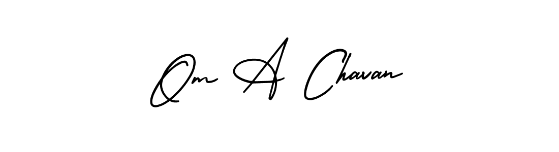 Design your own signature with our free online signature maker. With this signature software, you can create a handwritten (AmerikaSignatureDemo-Regular) signature for name Om A Chavan. Om A Chavan signature style 3 images and pictures png